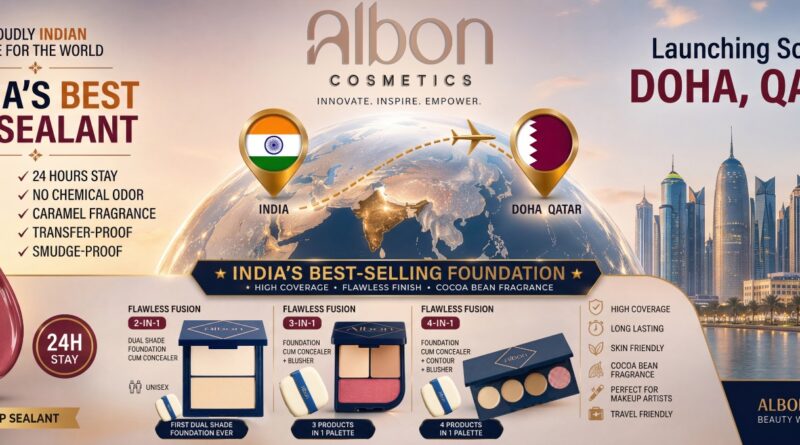 Albon Cosmetics Redefines Beauty Innovation with India’s Best Lip Sealant and Expands Globally with Doha Launch