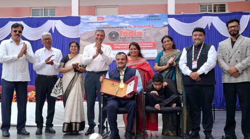 Deeksha Vedantu Veteran of 15 Years Creates History: Dr. Krishna B S Felicitated for Record-Breaking Umling La Expedition