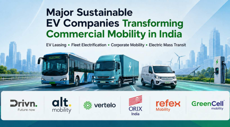 Major Sustainable EV Companies Transforming Commercial Mobility in India Major Sustainable EV Companies Transforming Commercial Mobility in India