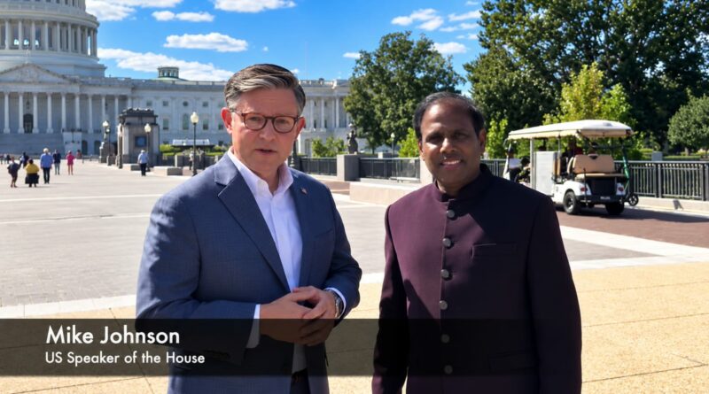 U.S. Speaker Mike Johnson to Join Dr. K. A. Paul at Global Peace and Economic Summit in Washington