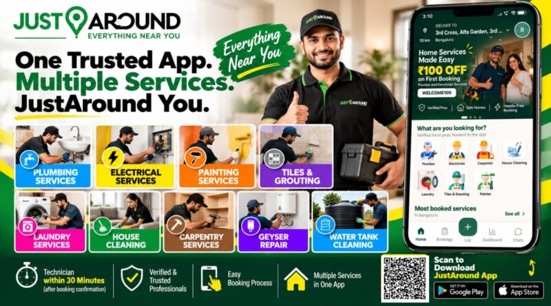 JustAround Brings Multiple Home Services Under One App, Expands Its Local Service Network in Bengaluru JustAround Brings Multiple Home Services Under One App, Expands Its Local Service Network in Bengaluru